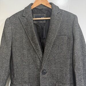 NWT Braveman Men's Gray Herringbone Trench Coat